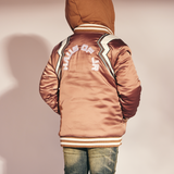 Hooded Varsity Jacket (Brown)