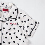 Heart Champs Button-Up (White/Black) - Haus of JR
