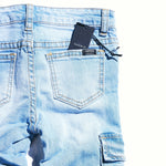 Tracy Cargo Denim (Blue) Bottoms Haus of JR 