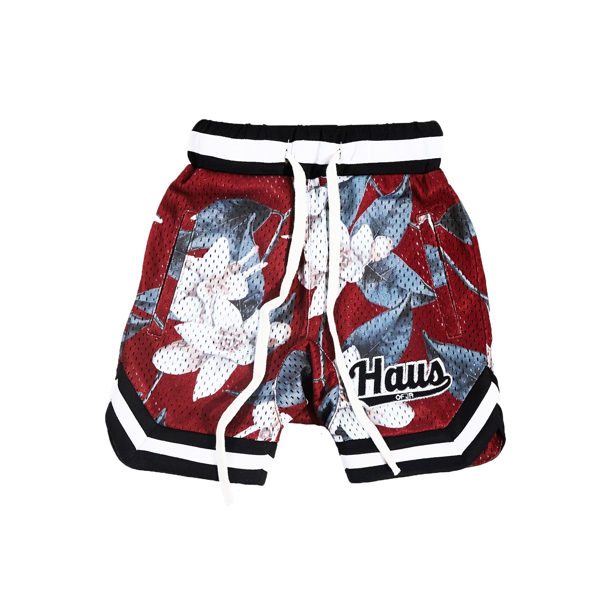 Wyst Basketball Shorts (Hawaiian Burgundy) - Haus of JR