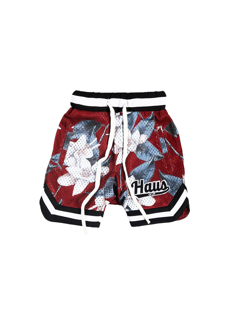 Wyst Basketball Shorts (Hawaiian Burgundy) - Haus of JR