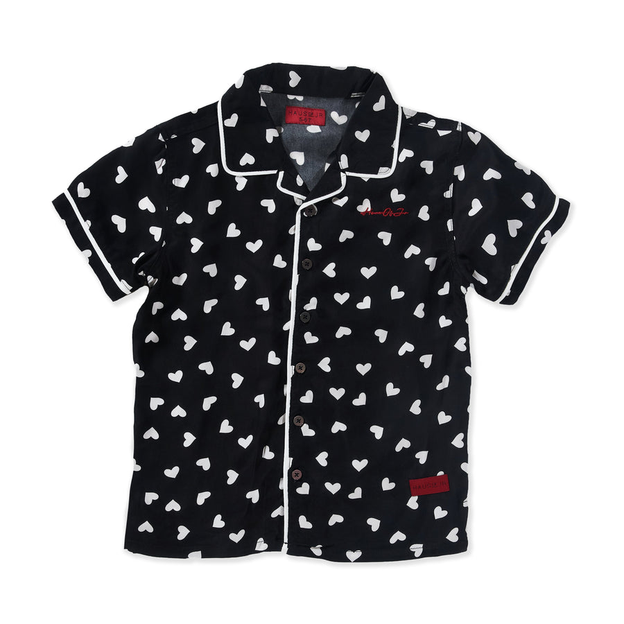 Heart Champs Button-Up (Black/White) - Haus of JR