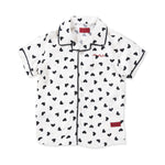 Heart Champs Button-Up (White/Black) - Haus of JR