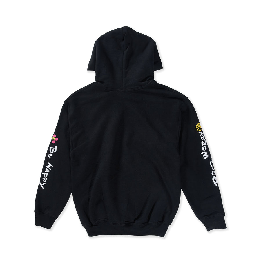 Don't Worry Be Happy Hoodie (Black) - Haus of JR