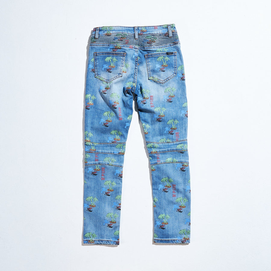 Scribble Denim (Light Blue) Bottoms Haus of JR 