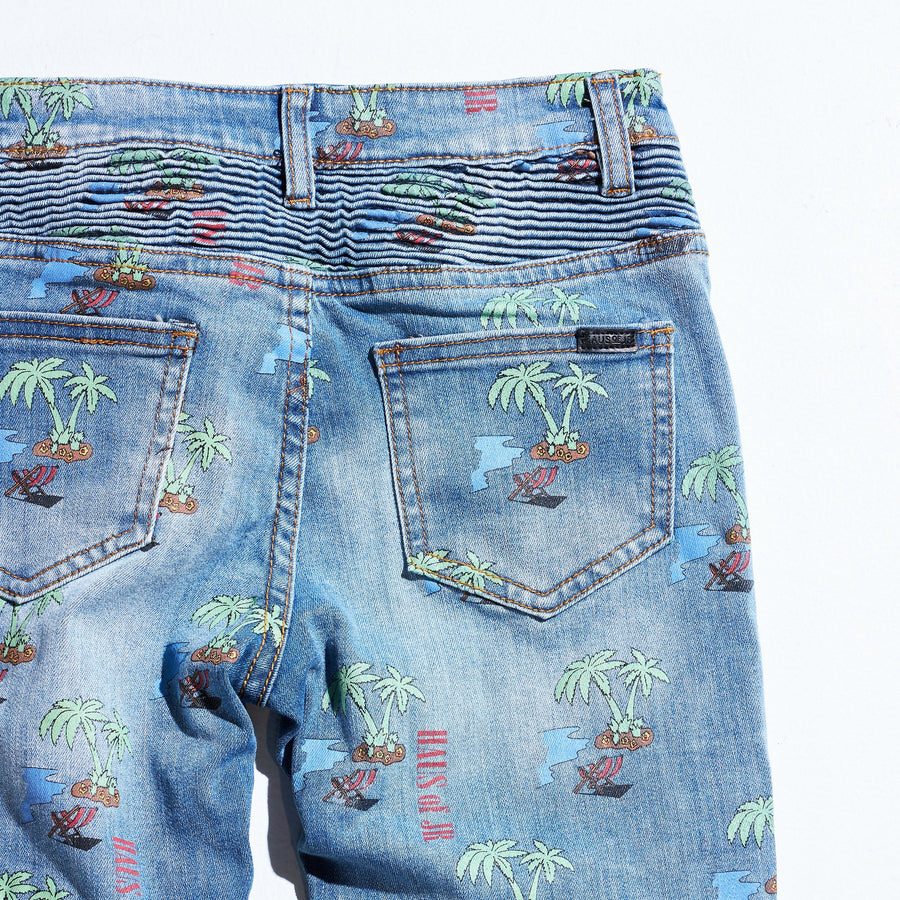 Scribble Denim (Light Blue) Bottoms Haus of JR 