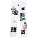 Claude Denim (White) Bottoms Haus of JR 
