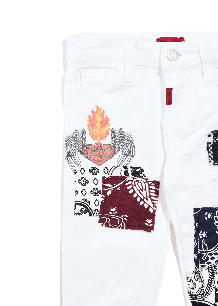 Claude Denim (White) Bottoms Haus of JR 
