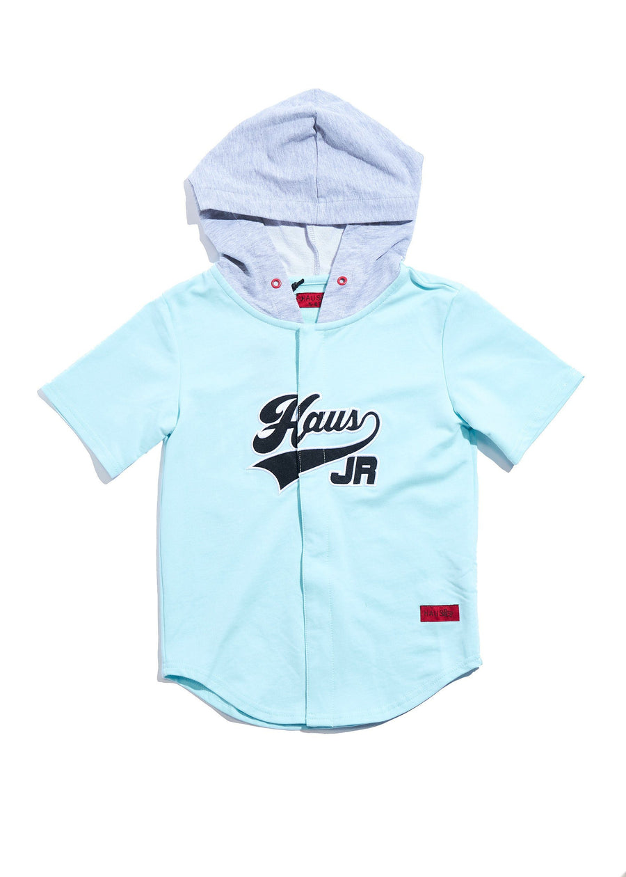 Ryan Hooded Jersey (Aqua) Tops Haus of JR 