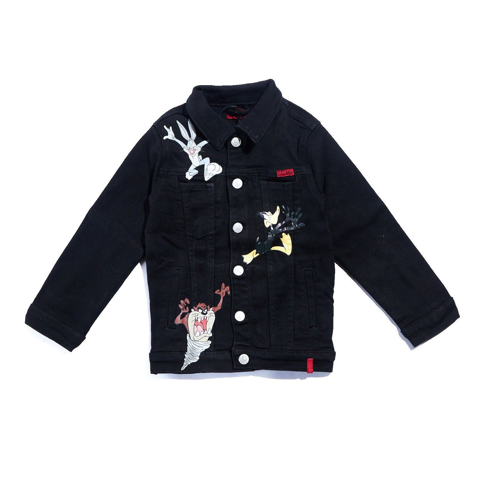 Looney Fam Denim Jacket (Black) Outerwear Haus of JR 