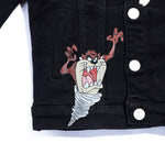 Looney Fam Denim Jacket (Black) Outerwear Haus of JR 
