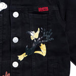 Looney Fam Denim Jacket (Black) Outerwear Haus of JR 