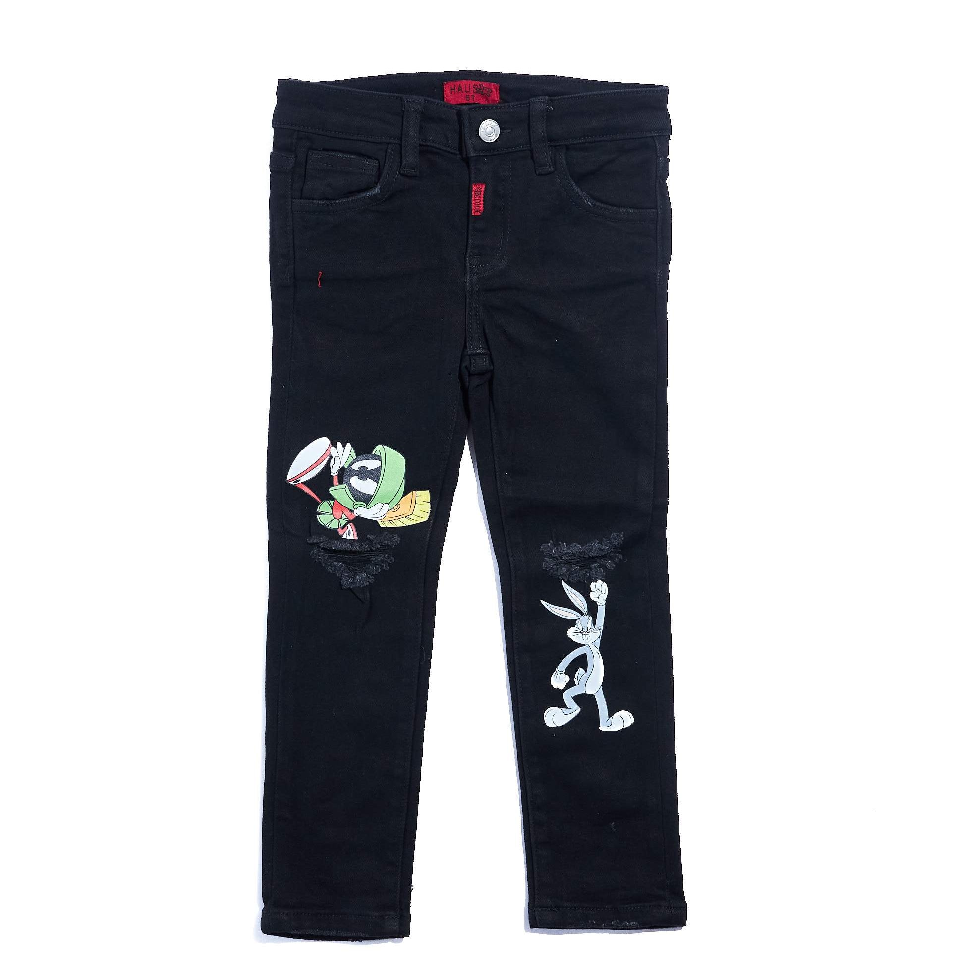 Looney Fam Denim (Black) Bottoms Haus of JR 