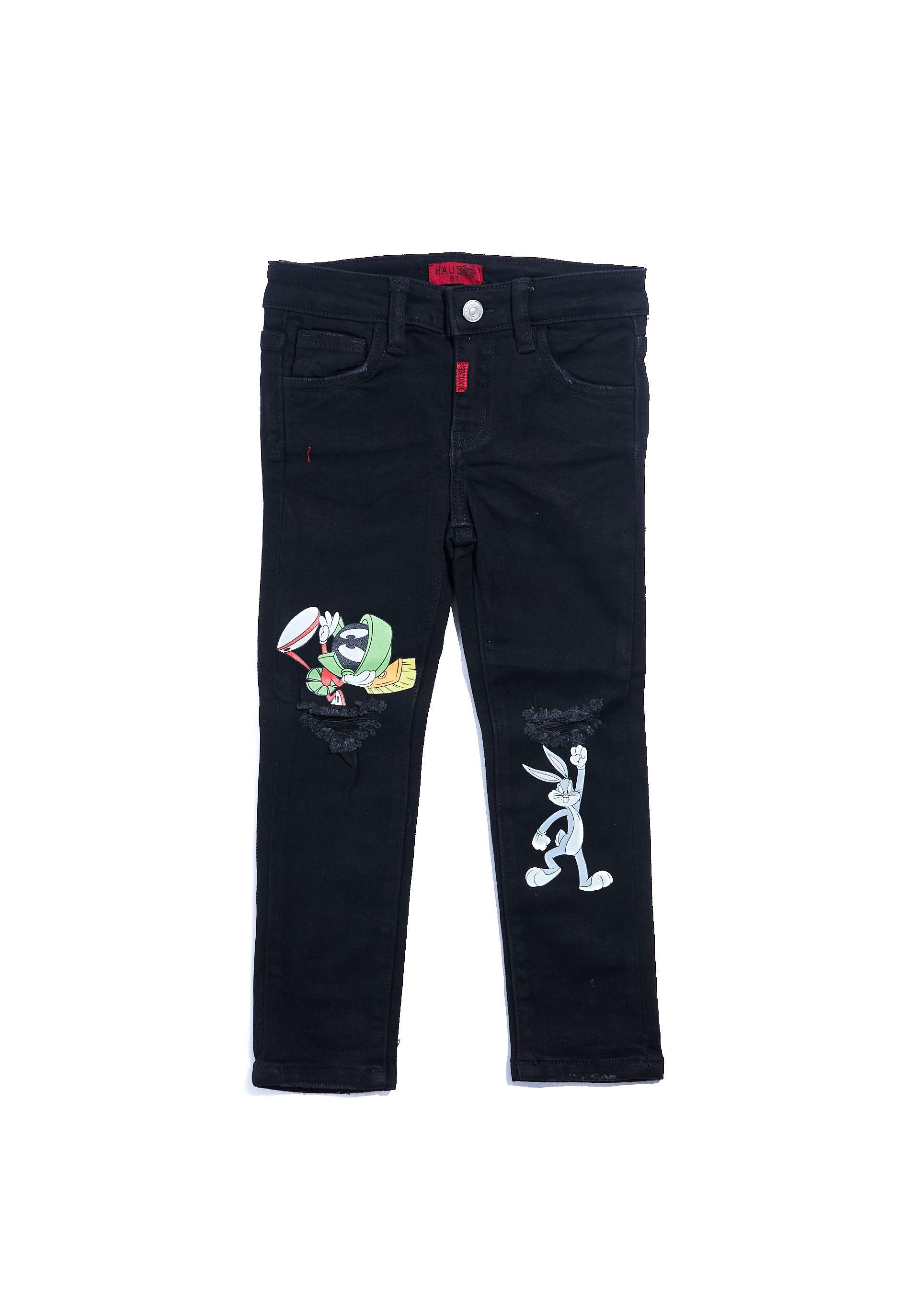Looney Fam Denim (Black) Bottoms Haus of JR 