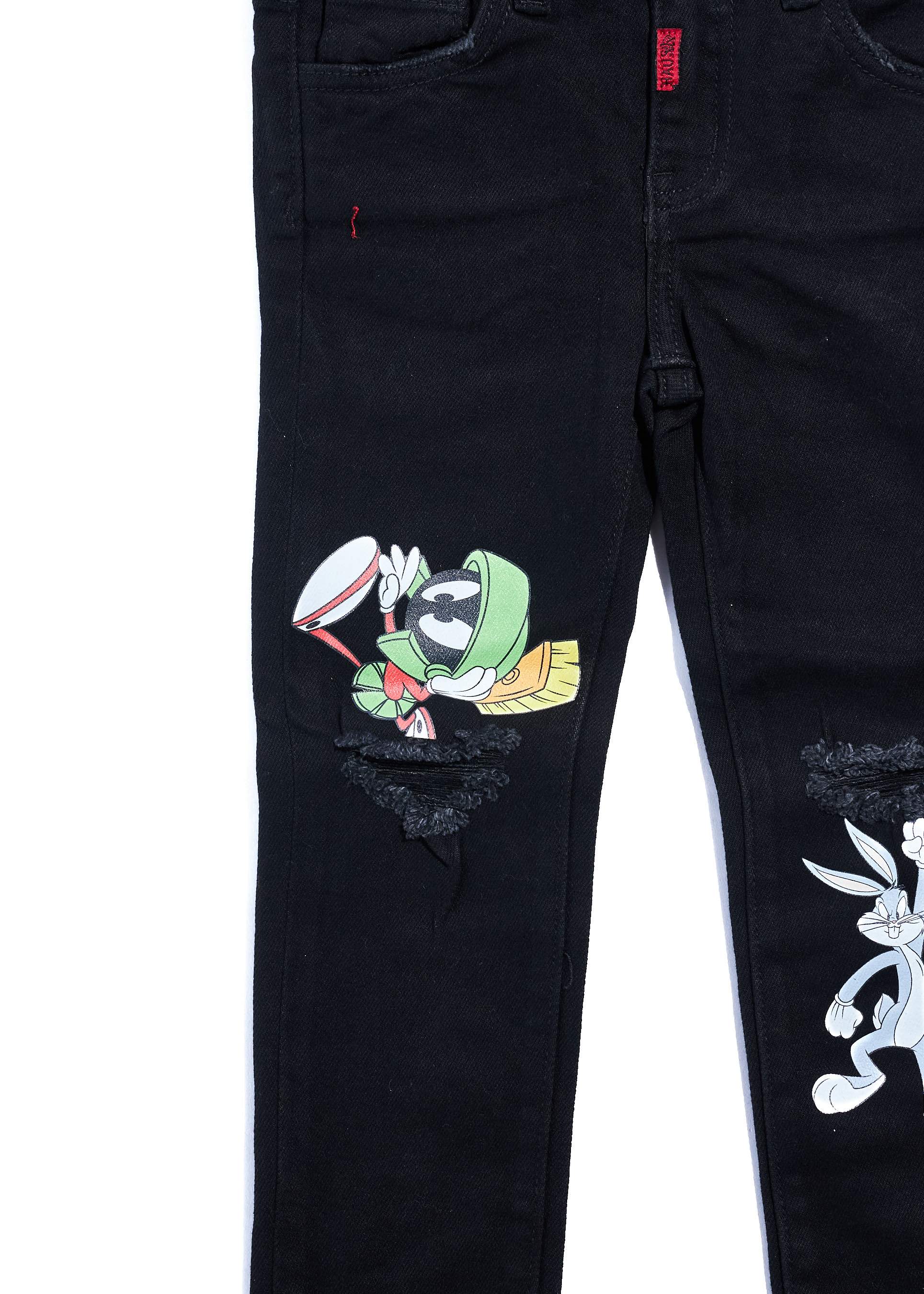 Looney Fam Denim (Black) Bottoms Haus of JR 