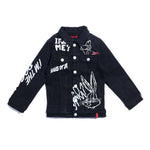 Looney Boss Denim Jacket (Black) Outerwear Haus of JR 