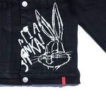 Looney Boss Denim Jacket (Black) Outerwear Haus of JR 