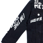 Looney Boss Denim Jacket (Black) Outerwear Haus of JR 