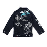 Looney Boss Denim Jacket (Black) Outerwear Haus of JR 