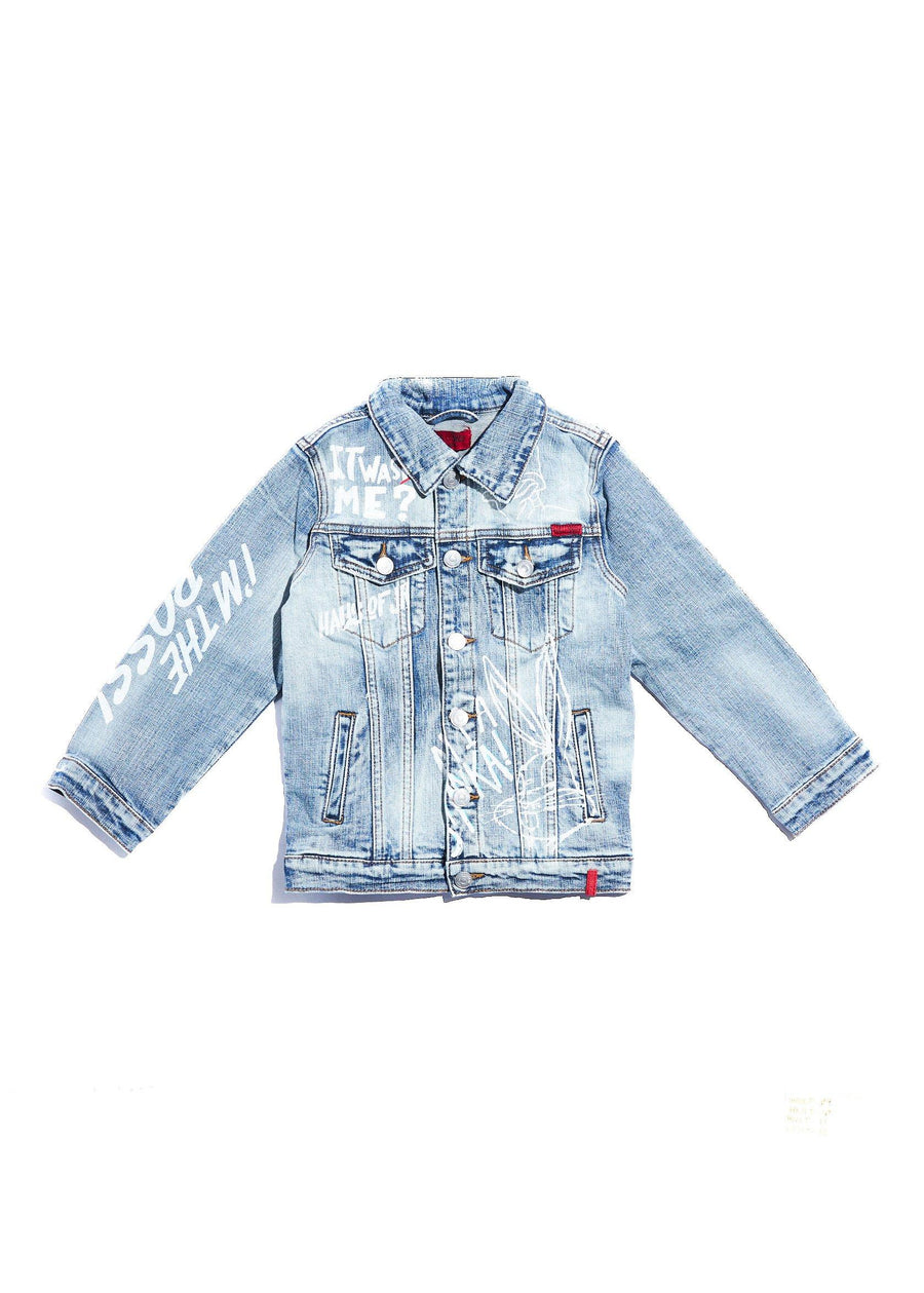 Looney Boss Denim Jacket (Blue) Outerwear Haus of JR 