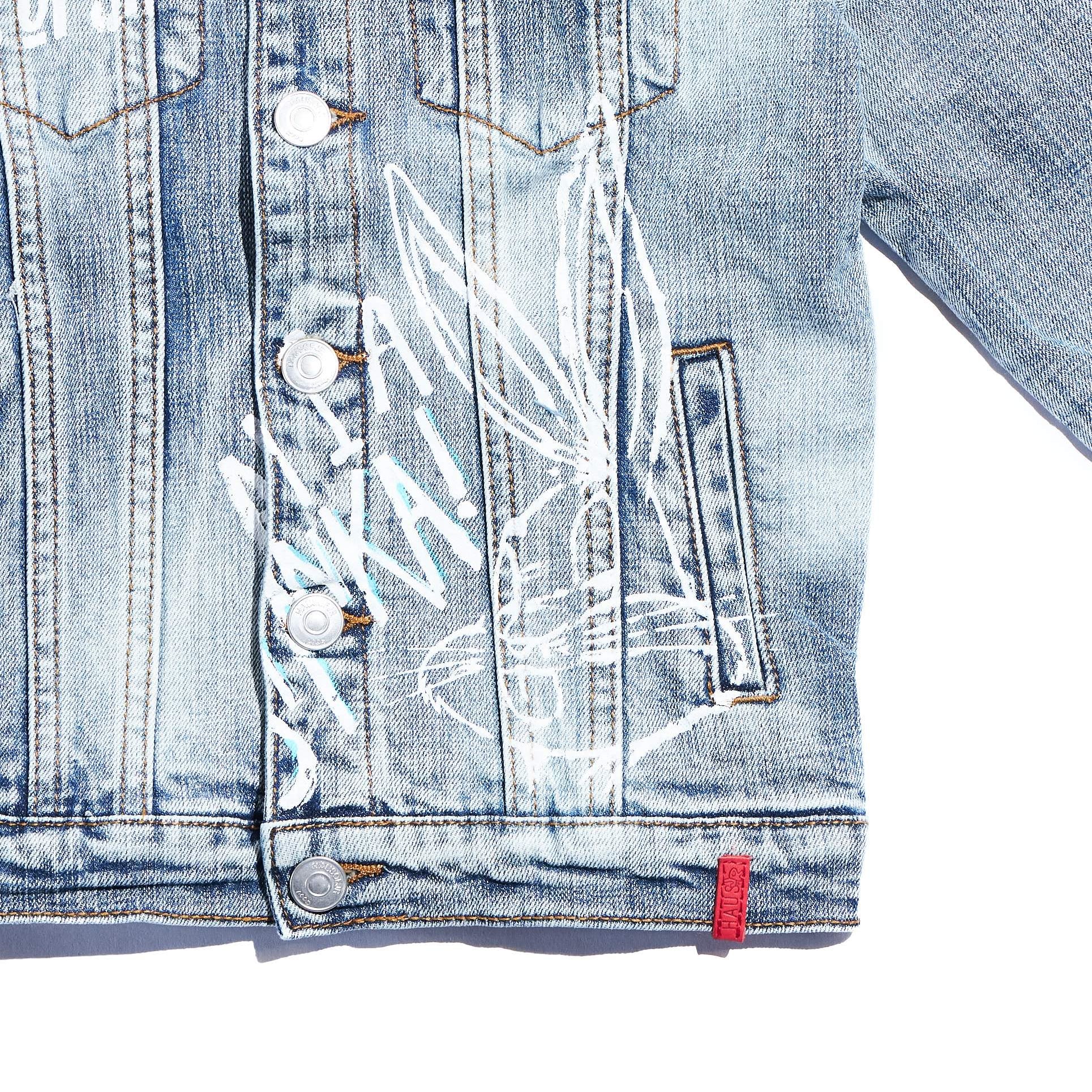 Looney Boss Denim Jacket (Blue) Outerwear Haus of JR 