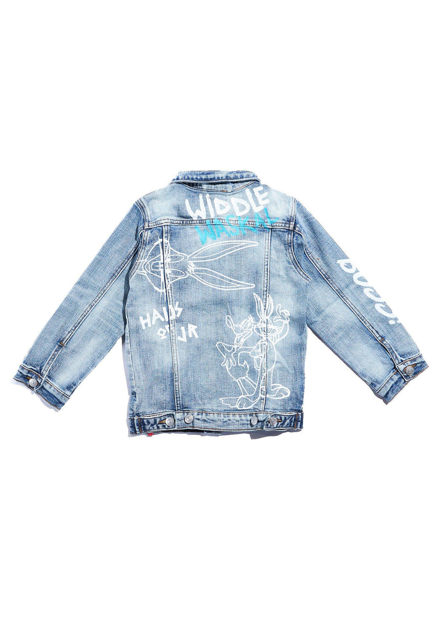 Looney Boss Denim Jacket (Blue) Outerwear Haus of JR 
