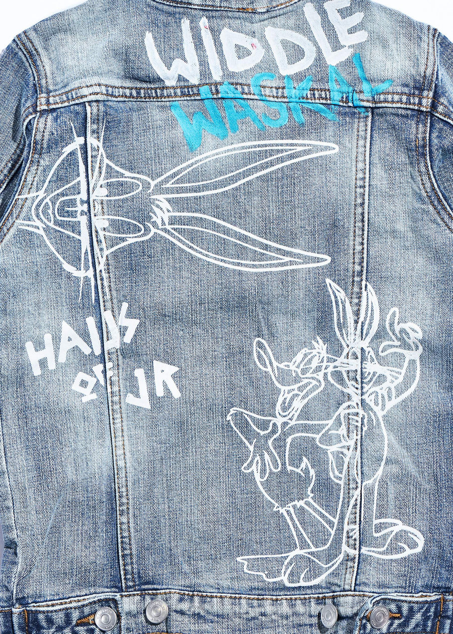 Looney Boss Denim Jacket (Blue) Outerwear Haus of JR 