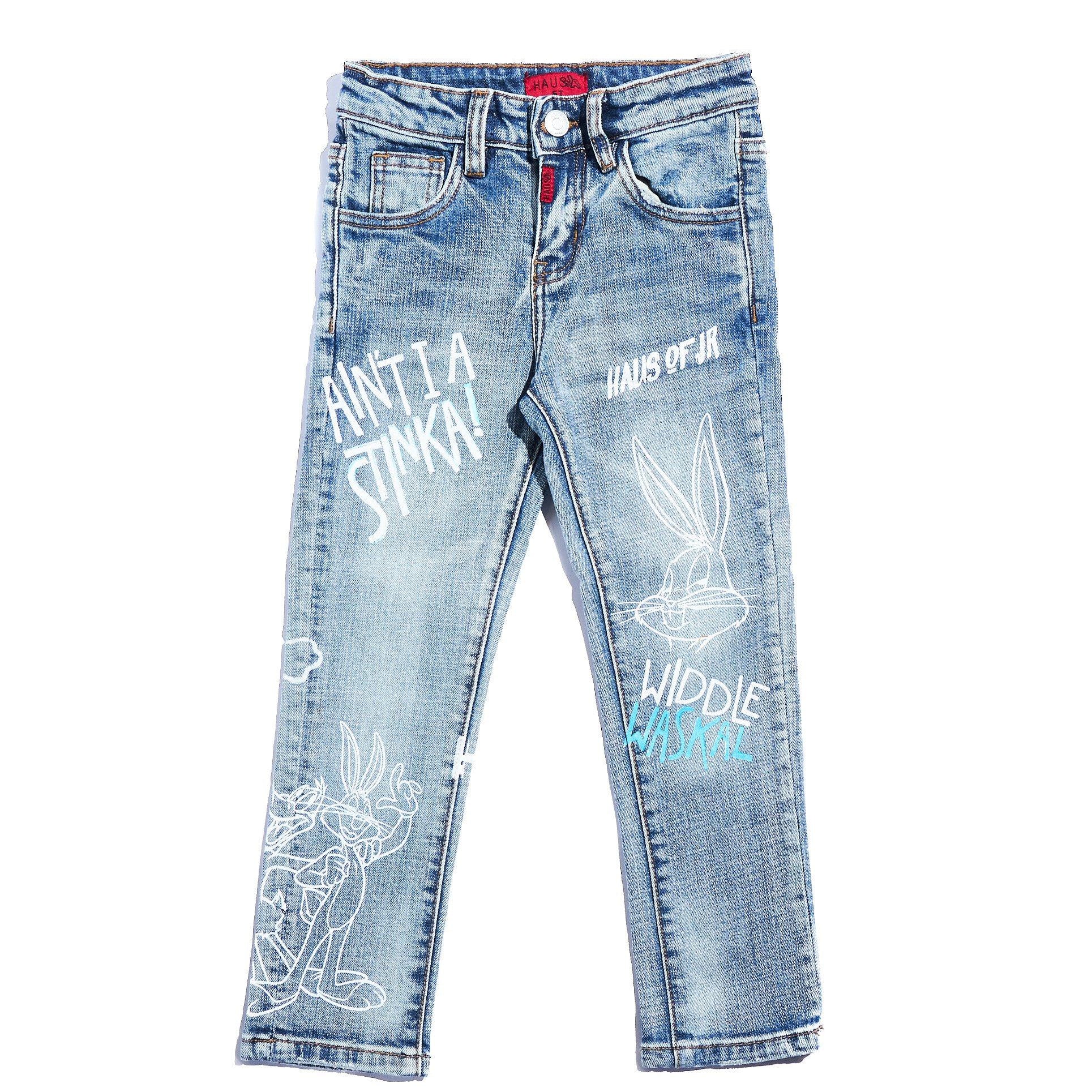 Looney Boss Denim (Blue) Bottoms Haus of JR 