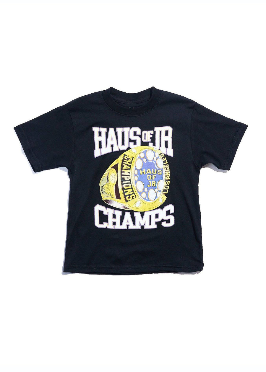 Champion Ring Tee (Black) Tops Haus of JR 