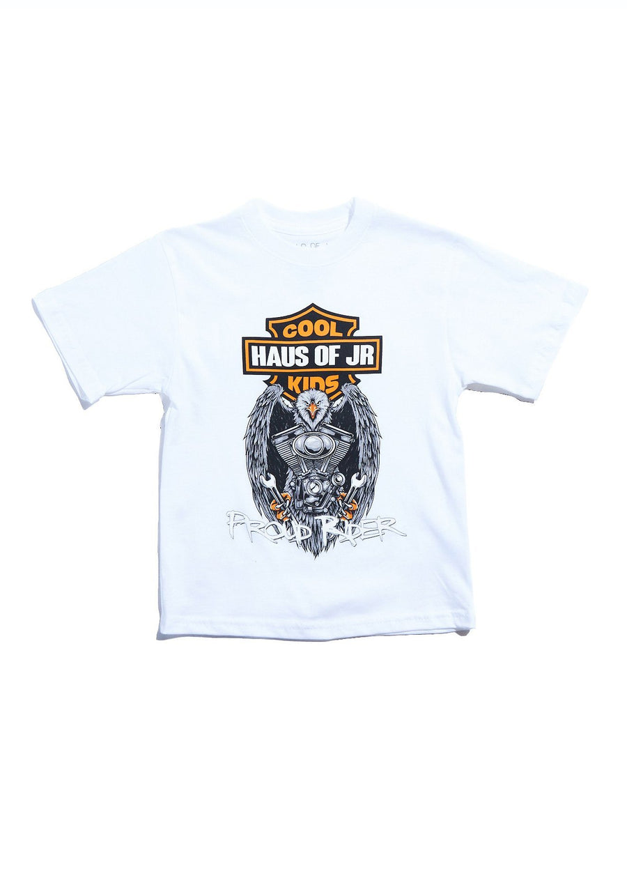 Rider Tee (White) Tops Haus of JR 