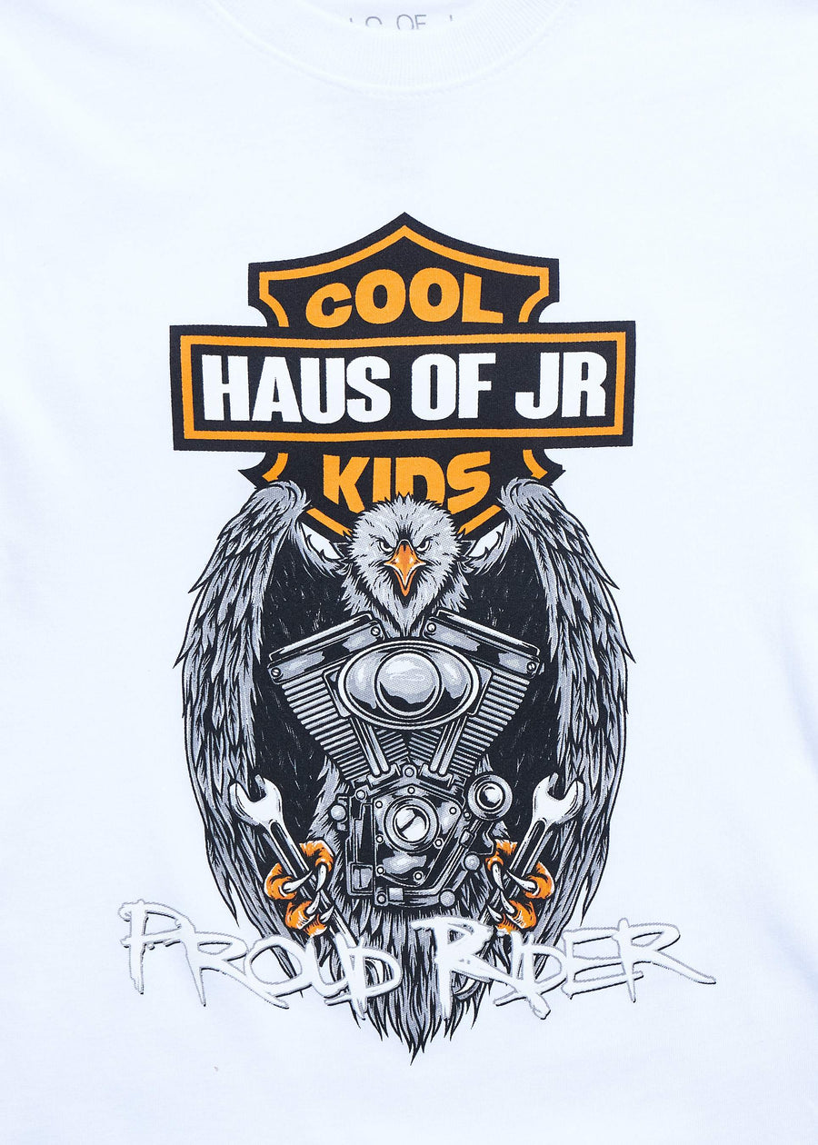 Rider Tee (White) Tops Haus of JR 