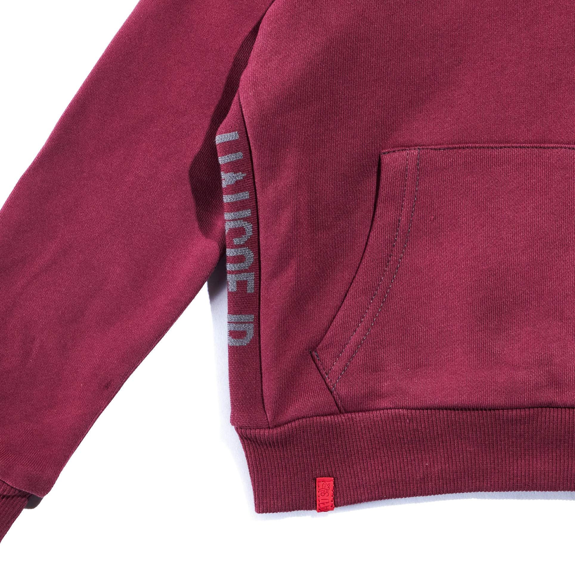 Allen Staple Hoodie (Maroon) Tops Haus of JR 