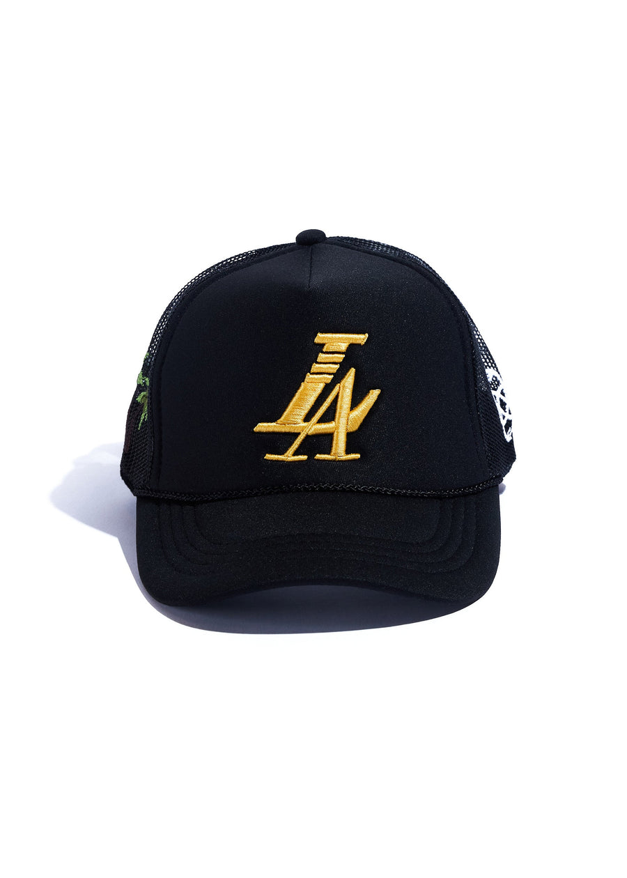 HOJ x Reference Paradise LA Trucker (Black) Hat Haus of JR 