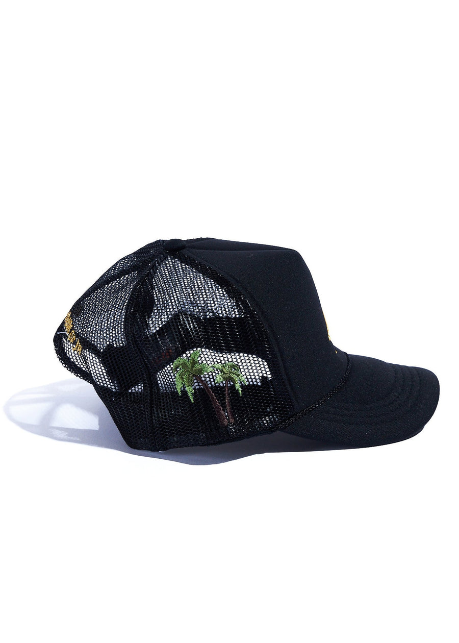 HOJ x Reference Paradise LA Trucker (Black) Hat Haus of JR 