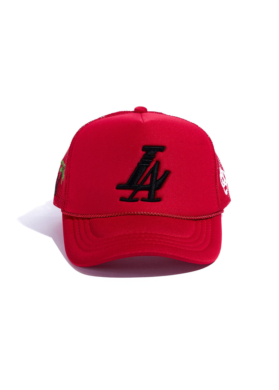 HOJ x Reference Paradise LA Trucker (Red) Hat Haus of JR 
