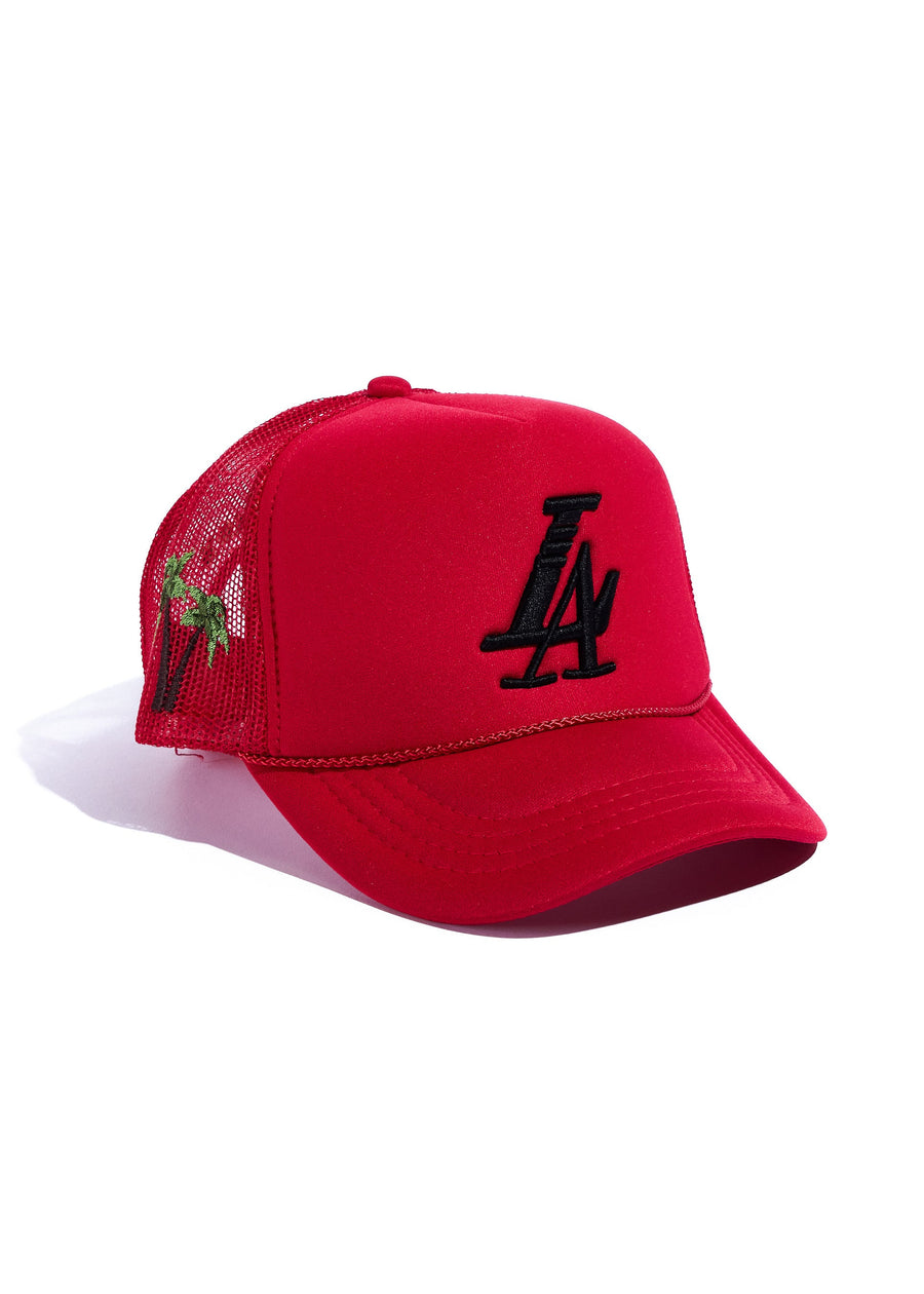 HOJ x Reference Paradise LA Trucker (Red) Hat Haus of JR 