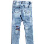 West Denim (Blue Patchwork) Bottoms Haus of JR 