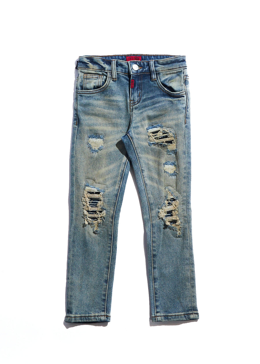 Rowan Rip & Repair Denim (Sand Wash) Bottoms Haus of JR 