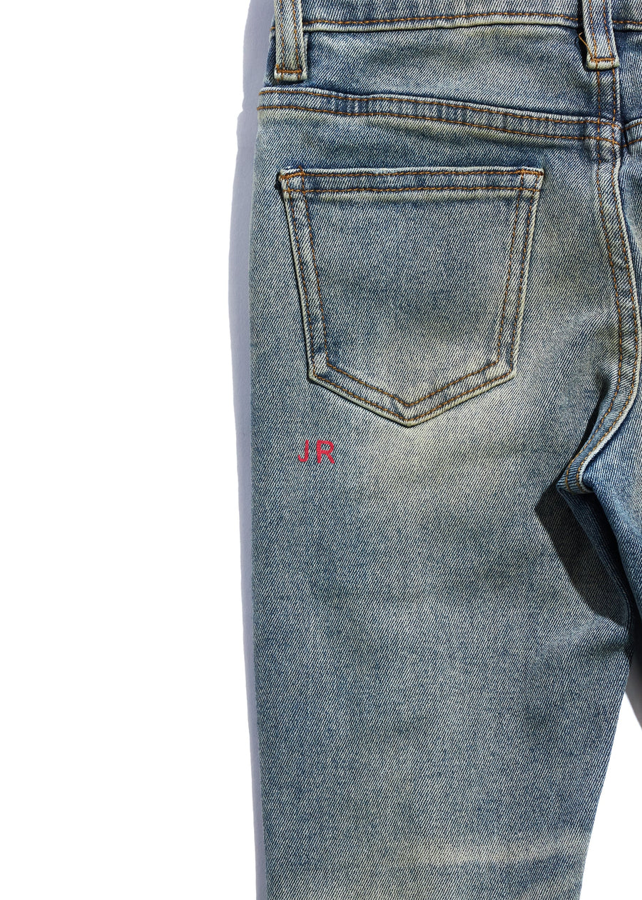 Rowan Rip & Repair Denim (Sand Wash) Bottoms Haus of JR 