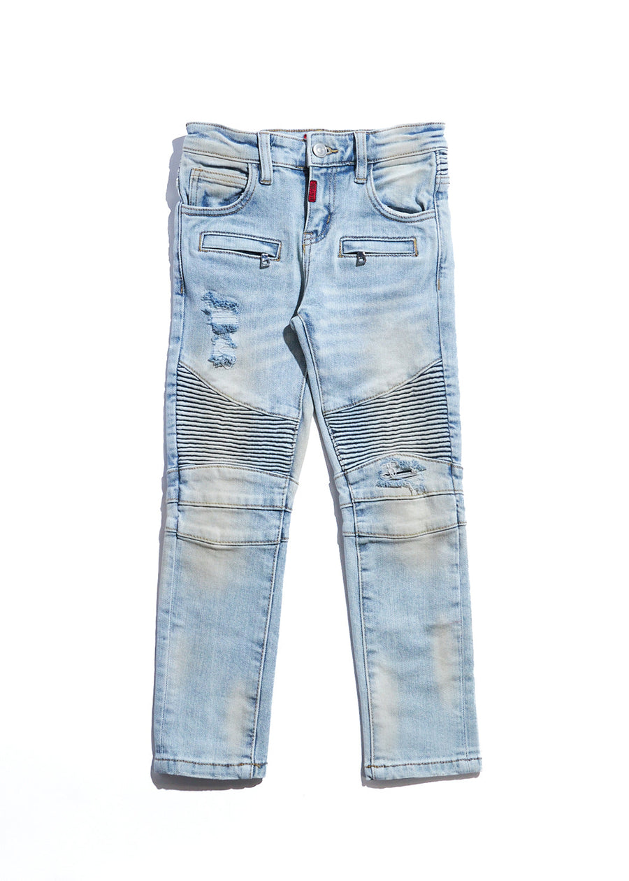 Jason Biker Denim (Blue) Bottoms Haus of JR 