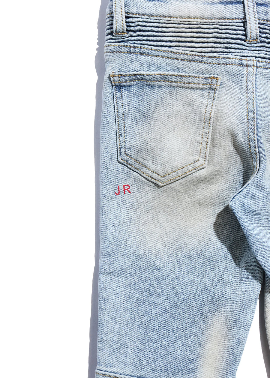 Jason Biker Denim (Blue) Bottoms Haus of JR 