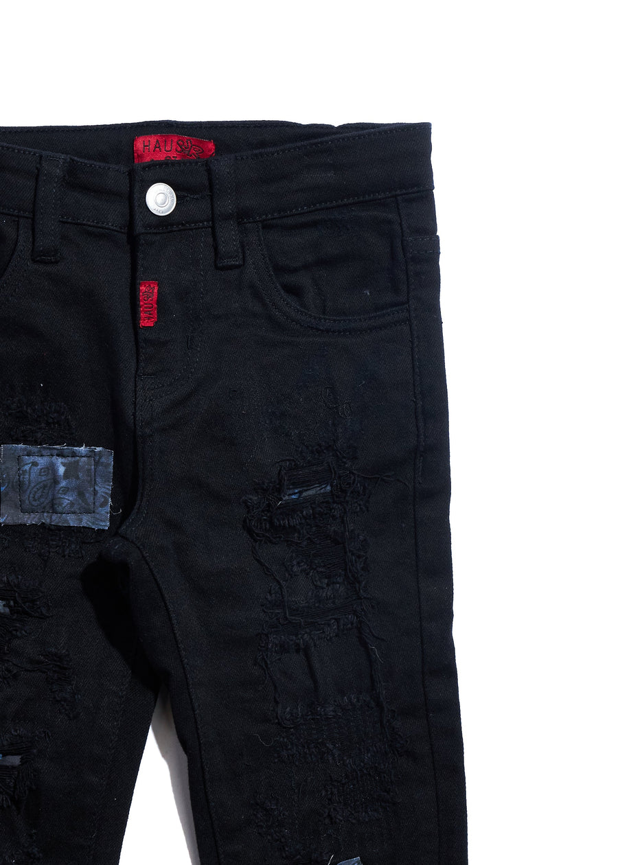 Aquarius Denim (Black) Bottoms Haus of JR 