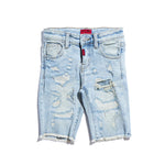 Sunset Denim Short (Blue) Bottoms Haus of JR 