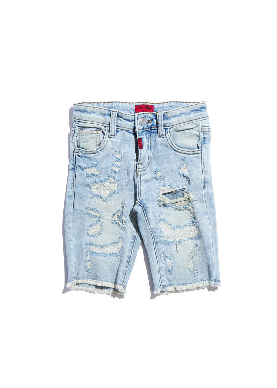 Sunset Denim Short (Blue) Bottoms Haus of JR 