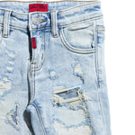 Sunset Denim Short (Blue) Bottoms Haus of JR 