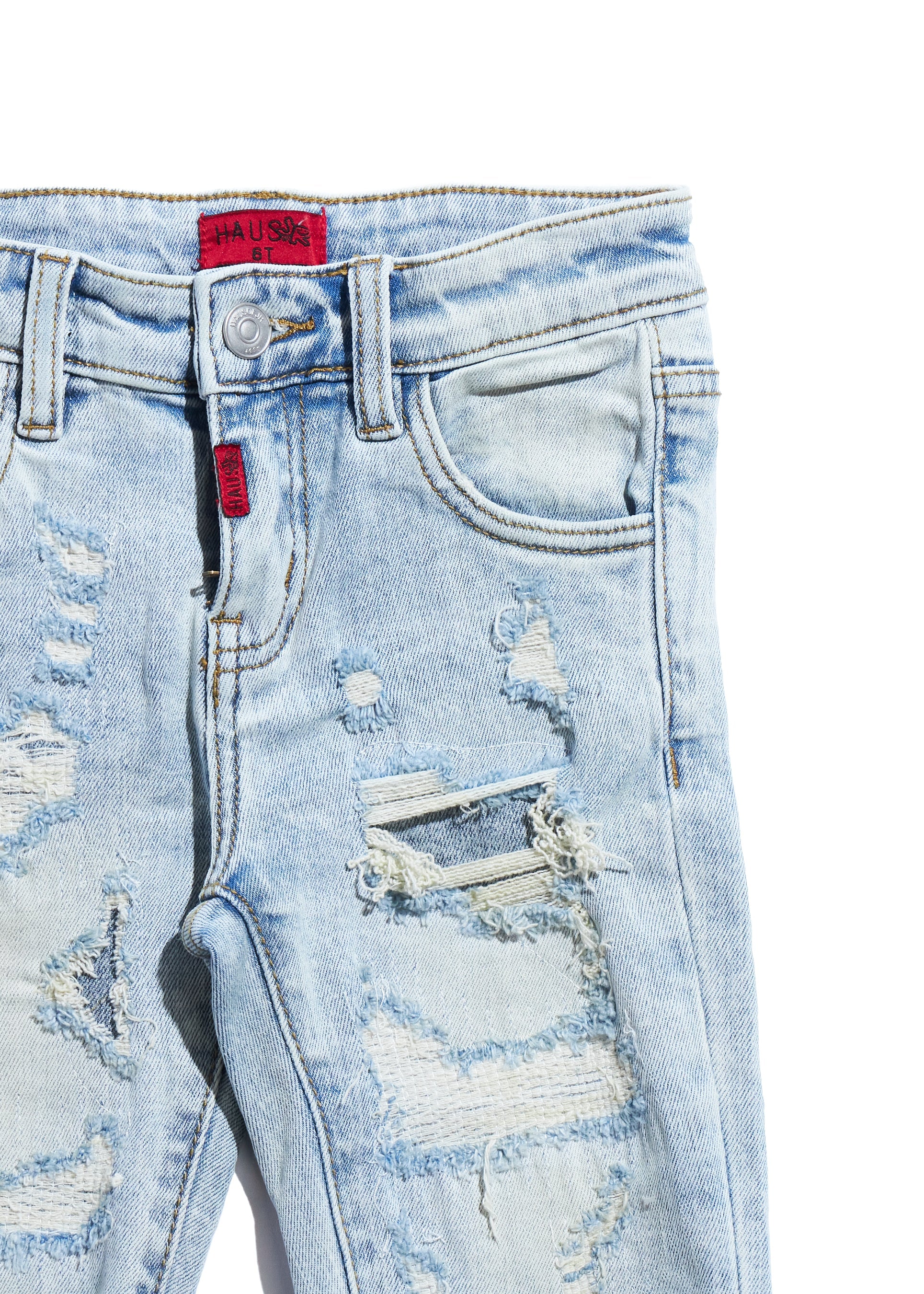 Sunset Denim Short (Blue) Bottoms Haus of JR 