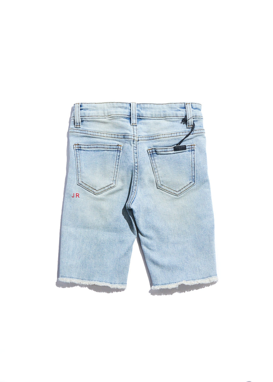 Sunset Denim Short (Blue) Bottoms Haus of JR 