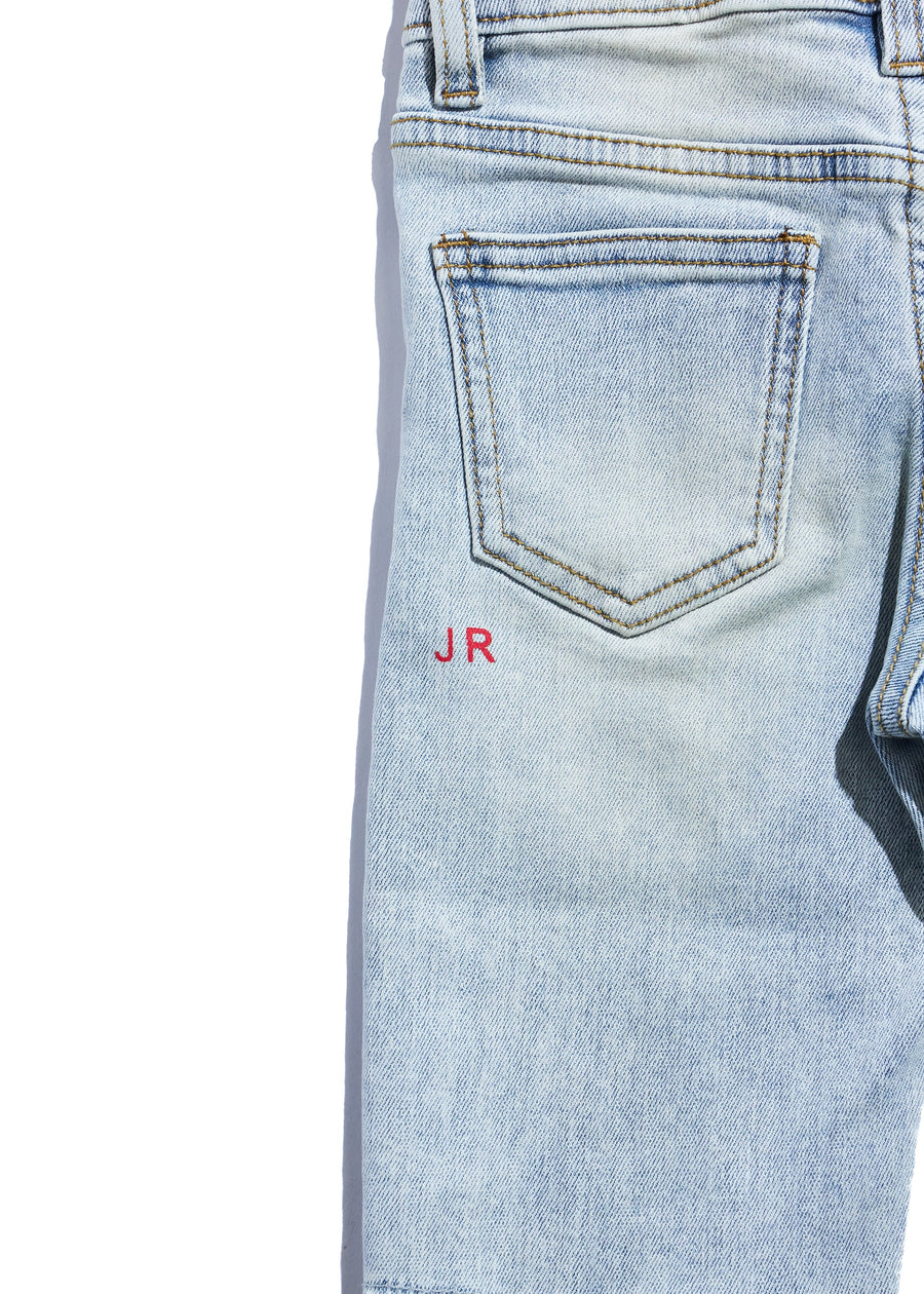Sunset Denim Short (Blue) Bottoms Haus of JR 