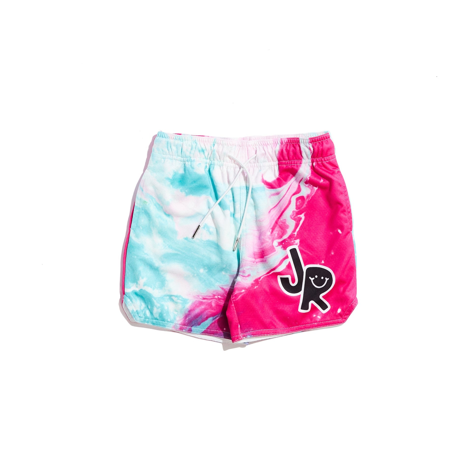 JR Tie Dye Basketball Short (Aqua/Pink) Bottoms Haus of JR 