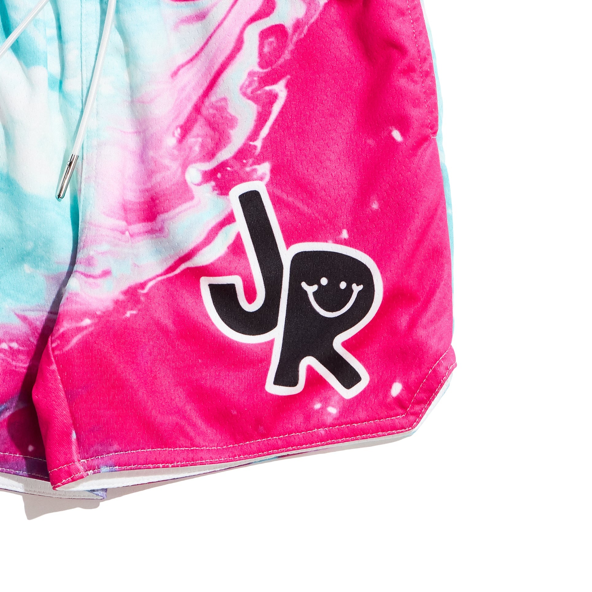 JR Tie Dye Basketball Short (Aqua/Pink) Bottoms Haus of JR 